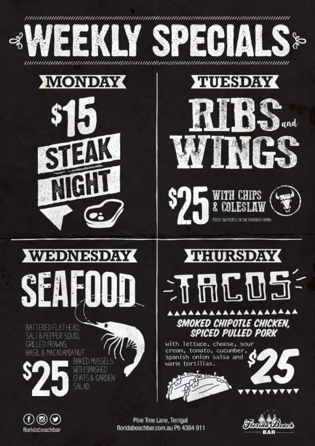 Florida Bar - Weekly Specials